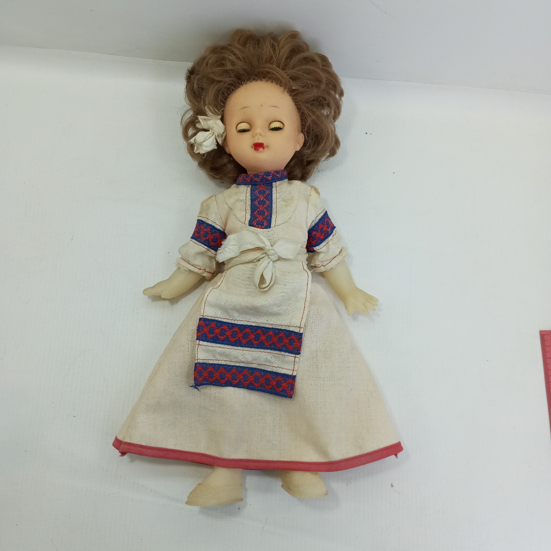 Кукла Ивановская 35 см. Родная одежда и обувь. Руки и ноги на резинке . Картинка 3